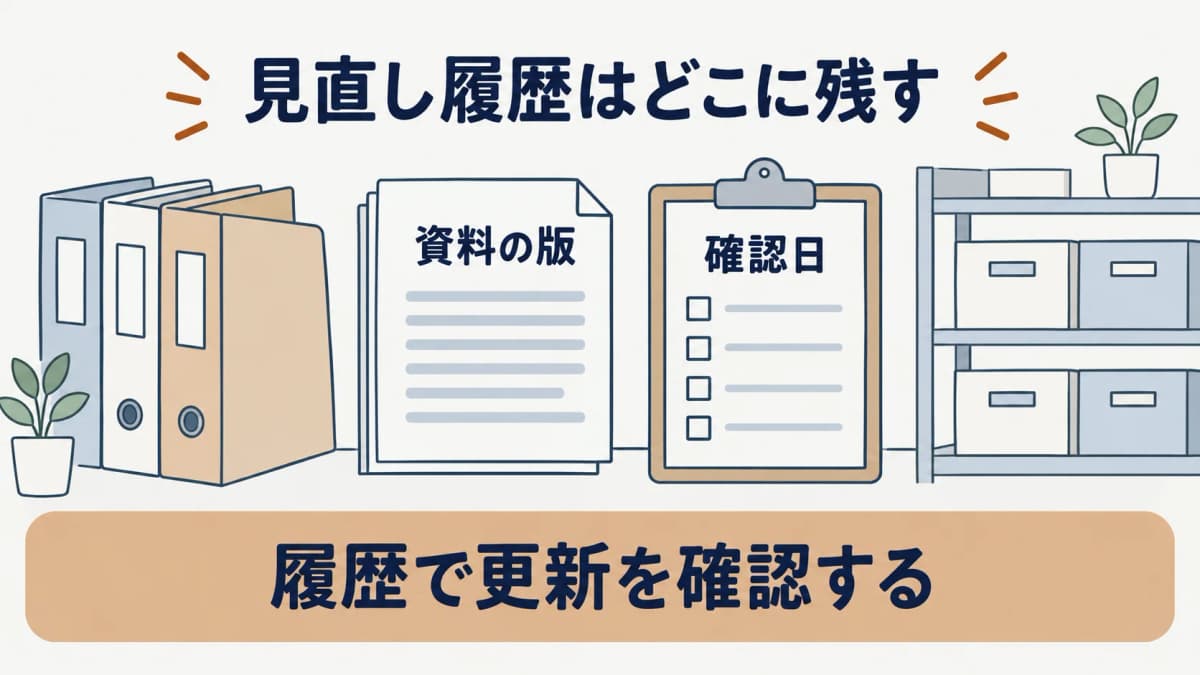 確認履歴を台帳に残す図